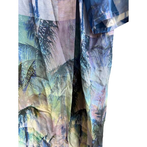 Ocean & Main Los Angeles Blue & Purple Small Oversized Beach Wrap Dress - Picture 7 of 9